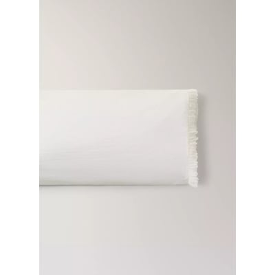 Taie d'oreiller coton lavé volant en gaze effiloché 45x110 cm MANGO HOME