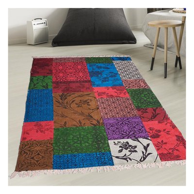 Tapis kilim fait à la main en coton UN AMOUR DE TAPIS