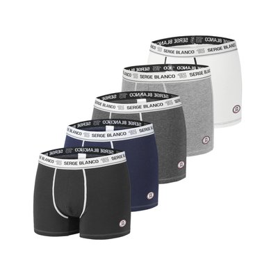 Lot de 5 Boxers Coton Class' Uni SERGE BLANCO
