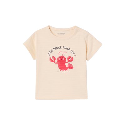 T-shirt motif homard  pressionné épaule VERTBAUDET