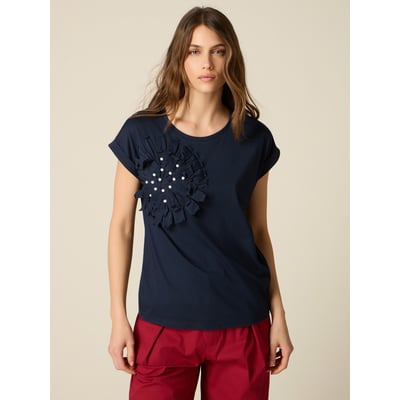 T-shirt avec application et perles OLTRE