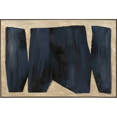 Tableau abstrait rectangulaire sur toile RECOLLECTION