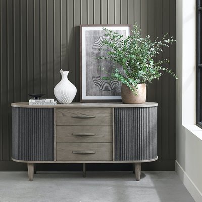 Buffet arrondi en frêne 2 portes accordéon HOUSTON PIER IMPORT