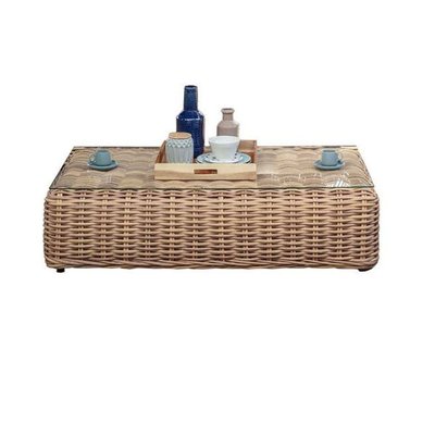 Table basse de jardin en résine tressée, BALI AU JARDIN DE CHLOÉ
