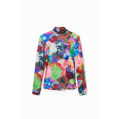 T-shirt slim fleurs - MATERIAL FINISHES - S DESIGUAL