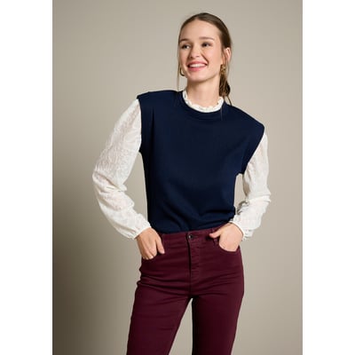 T-shirt à manches en dentelle LOLALIZA