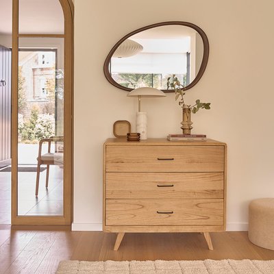Commode en bois mindi massif 90 cm  LEOPOLD BERAH GETAH
