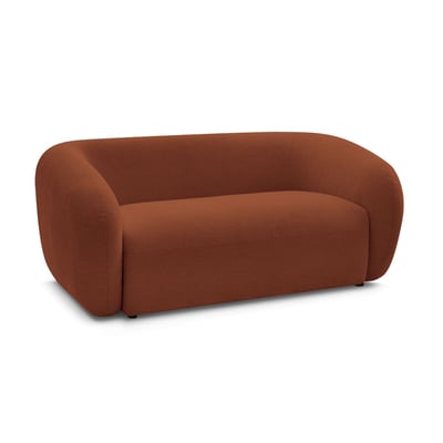 Canapé droit fixe 2 places en tissu lisse, CELINE BOBOCHIC