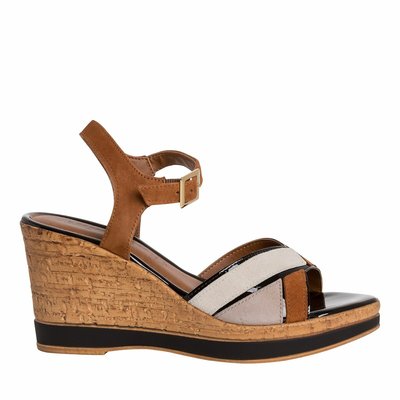 Leather Wedge Sandals TAMARIS