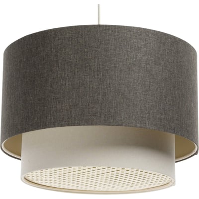 Suspension en tissu et rotin ronde Boho Elegant BPS KONCEPT