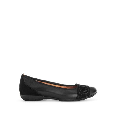 Ballerines en cuir lisse/velours à talon décroché GABOR