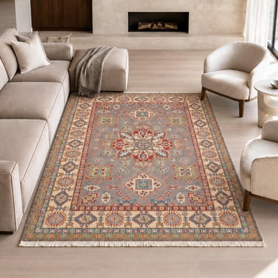 Tapis salon traditionnel, noué main en laine, KAZAK CO 65 UN AMOUR DE TAPIS