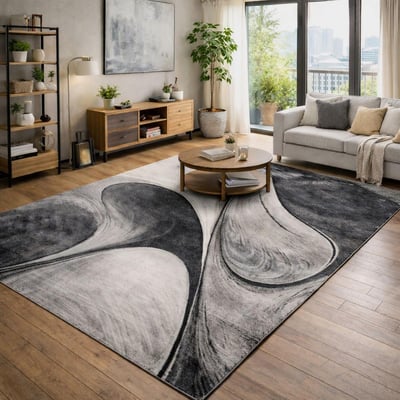Tapis salon et chambre tissé motif géométrique LYN8 MADILA UN AMOUR DE TAPIS
