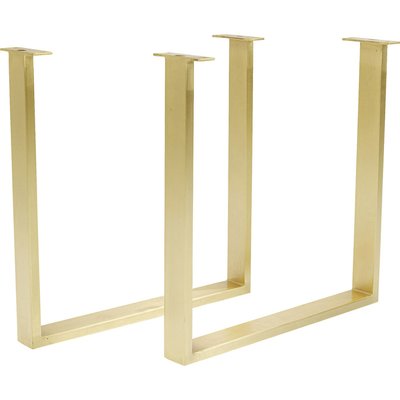 Lot de 2 pieds de table en acier, TAVOLA KARE DESIGN