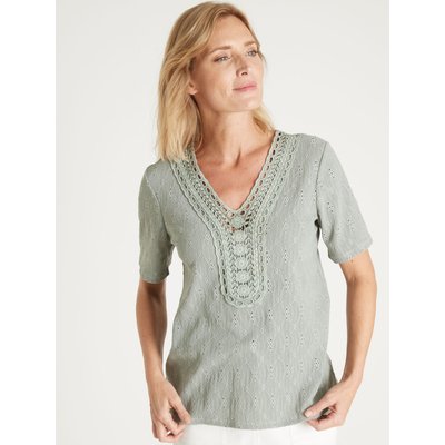 Tee-shirt encolure macramé DAXON
