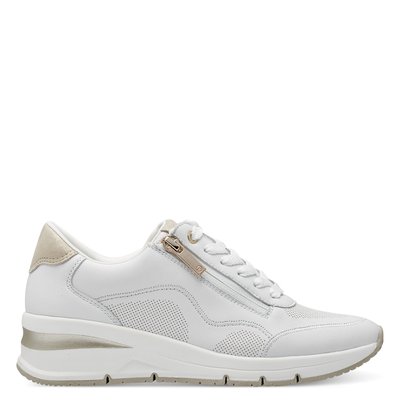 Baskets cuir compensées et zippées TAMARIS
