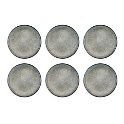 Lot de 6 assiettes plates en grès, ZEN BJORN