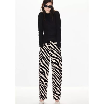 Pantalon ballon imprimé zèbre MANGO