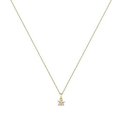 Collier en or 375 et oxyde de zirconium CLEOR