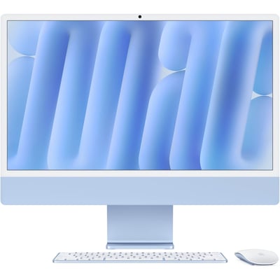 Ordinateur Apple 24" Ecran Retina 4,5K Puce M4 CPU 10 / GPU 10 coeurs Mémoire RAM 16Go Stockage 512Go SSD Bleu APPLE