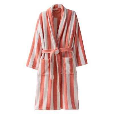 Peignoir de bain Adulte rayures TRANSAT capsule famille, avec coton recyclé VERTBAUDET