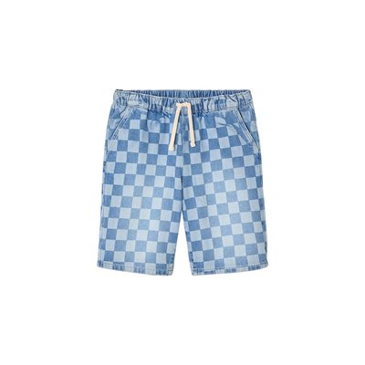 Bermuda motif damier forme loose JONEN