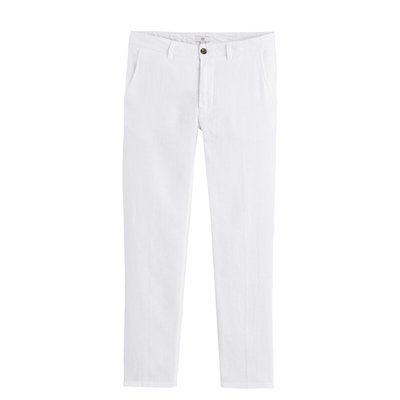 Pantalon droit en lin, Signature ISAAC LA REDOUTE COLLECTIONS
