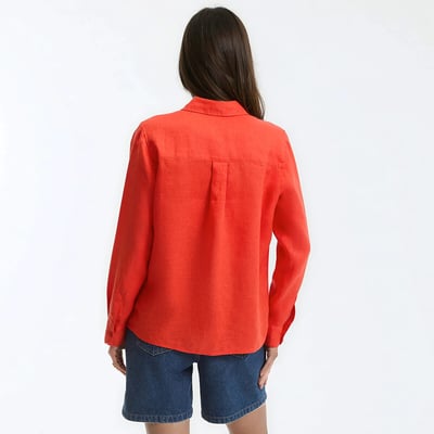 Hemd met lange mouwen in linnen LA REDOUTE COLLECTIONS