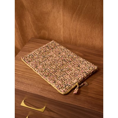 Pochette ordinateur imprimé indien Fleurs Agra CYRILLUS
