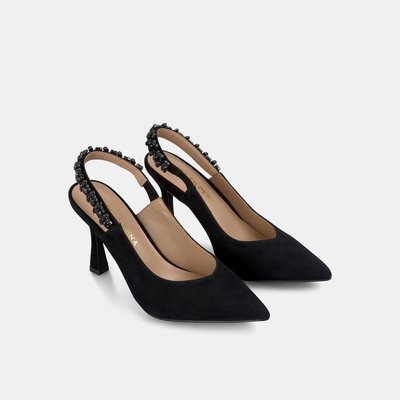 Chaussures à talons aiguilles décolletées avec bande de strass ALMA EN PENA