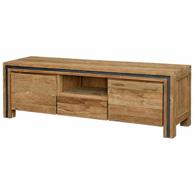 Meuble TV en bois recyclé de teck 2 portes VADOD PIER IMPORT