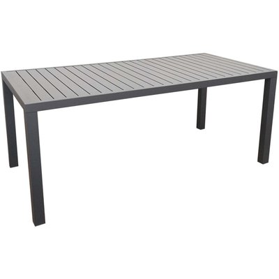 Table extérieure en aluminium plateau à lattes Alice 180 cm PROLOISIRS
