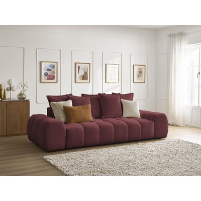 Canapé droit convertible 3 places en tissu chiné, EVEREST BOBOCHIC