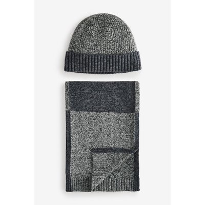 Bonnet et écharpe en maille doux, ensemble NEXT