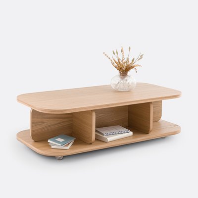 Riteni Oak Veneer Trolley Coffee Table LA REDOUTE INTERIEURS
