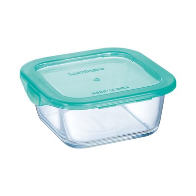 Boîte de conservation carrée hermétique 38 cl Keep'n Box + Couvercle Lagoon - Luminarc LUMINARC