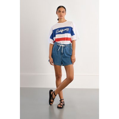 Short paperbag denim LILI SIDONIO