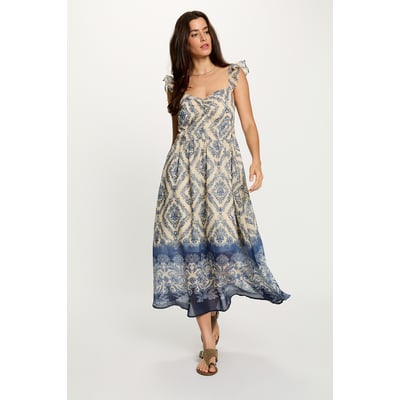 Robe longue col coeur MORGAN