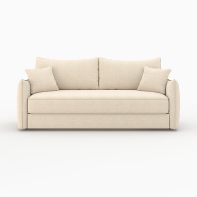 Canapé convertible en tissu effet - CÉLESTE RENDEZ-VOUS DÉCO