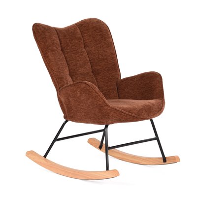 Fauteuil à bascule rocking chair dossier moyen scandinave, KANAS MEUBLES COSY