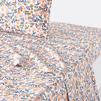Ohara Floral 100% Cotton Percale 200 Thread Count Flat Sheet LA REDOUTE INTERIEURS