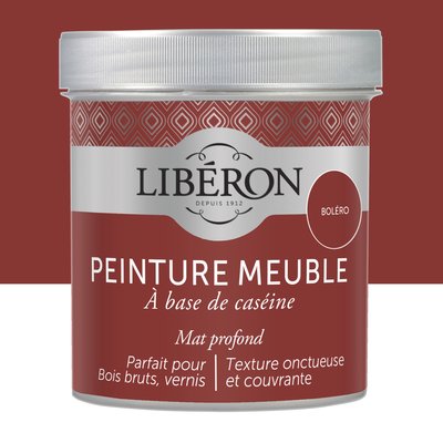 Peinture meuble à base de caséine, mat, Les Rouges LIBERON
