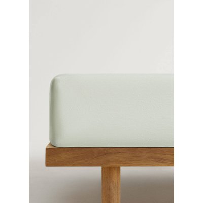 Drap plat berceau en coton lavé double surpiqûre MANGO HOME