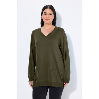 Pull V, maille fine, manches longues ULLA POPKEN