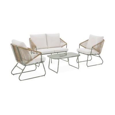 Salon de jardin acier et cordes 4 places MODENA SWEEEK