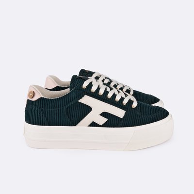 Tennis polyester recyclé et cuir Walnut PLATFORM FAGUO