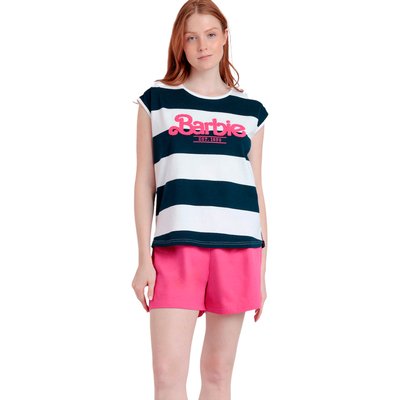 Pyjama short t-shirt Barbie Stripes ADMAS