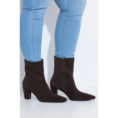 Bottines en cuir suédé , pied large ULLA POPKEN