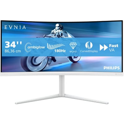 Ecran PC Gamer Evnia 34M2C5501A 34" Incurvé WQHD 180Hz Fast VA HDR 400 HDMI 2.1 Ambiglow PHILIPS