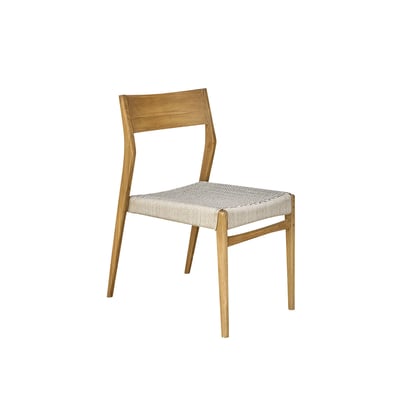 Chaise de jardin en teck massif et cordage  LIVIE BERAH GETAH